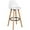 White, variant on Topbuy Set of 4 Mid Century Barstool 28.5" Dining Pub Chair w/Leather Padded Seat White