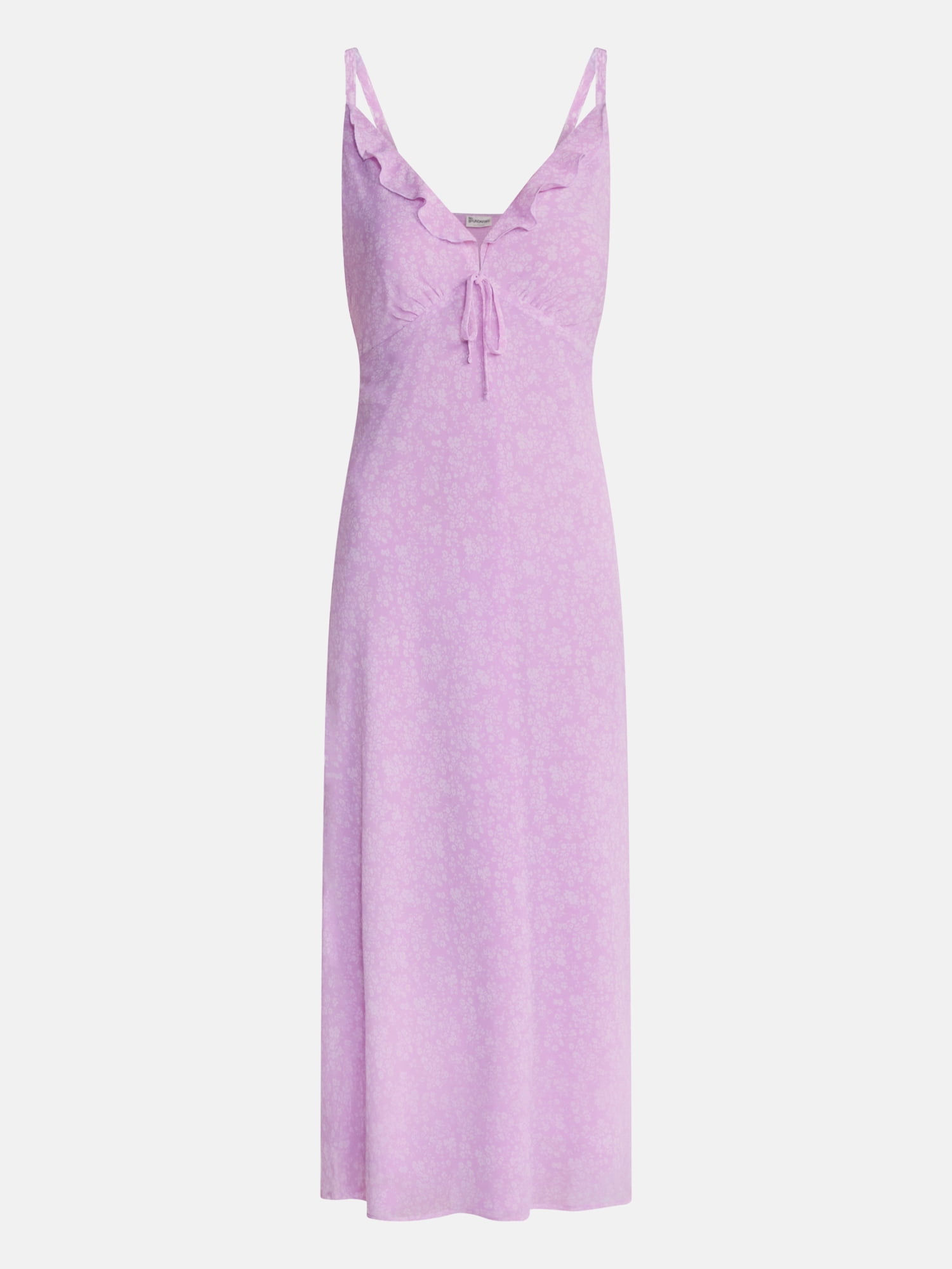 No Boundaries Ruffle V Neck Maxi Dress, Women's XXS-XXL