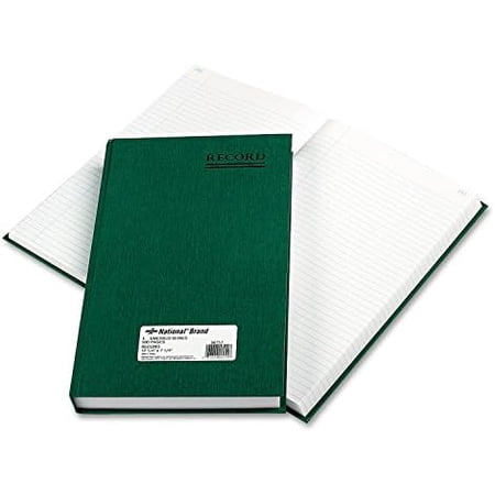 National 56151 Emerald Series Account Book Green Cover 500 Pages 12 1/4 x 7 1/4$$Office