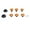 Gold[cite: 1], variant on M Buder 6 Pcs Metal Thumbsticks 2 Standard 2 Low Dome 2 High Dome Aluminum Alloy Replacement for Edge Controller Gold (3.15 inches / 8.0 cm)[cite: 1]