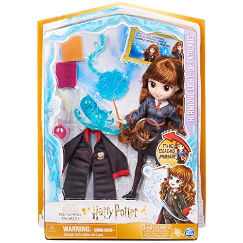 Wizarding World Harry Potter Muneca Patronus con luz Hermione Granger de 8 pulgadas con 7 Wizarding World Wizarding World