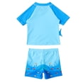 thumbnail image 2 of URMAGIC 1-5T Toddler Baby Boys Short Sleeve Rash Guard Trunks Two Pieces Swimsuits Cartoon Swimwear, 2 of 5