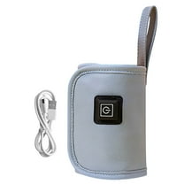 Japceit Portable USB Bottle Warmer for Travel, Fast Heating Car Cup Warmer with Temperature Control, Compact Design for Baby Bottles and Beverages On The Go