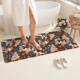 thumbnail image 4 of Pioneer Flower Floral Print Pattern Bathroom Rugs Mat, Non Slip Microfiber Bathroom Rug with Rubber Backing, Soft Mats for Bathroom Floor Tub Shower, 24"x60", 4 of 5