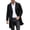 Black, variant on Mens Trench Coat Double Breasted Notched Lapel Windproof Long Sleeve Mid Length Overcoat Casual Business Lightweight Outerwear