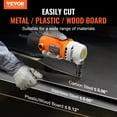 thumbnail image 2 of VEVOR Sheet Metal Nibbler, 550W Powerful 2200 RPM High Speed, 360 Degree Rotation Electric Nibbler Metal Cutter, Straight Curve and Circle Cutting for Stainless Steel, Aluminum, Plastic, Wood Board, 2 of 9