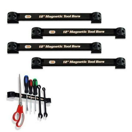 

4pc Heavy-Duty 12 Magnetic Tool Organizer Racks-The Most Efficient Tool Storage