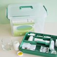 Clear First Aid Box Organizer with Compartments 13.2L Plastic Family
