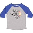 thumbnail image 3 of Inktastic Texas Home is Where the Heart is with Watercolor Floral Girls Toddler T-Shirt, 3 of 5