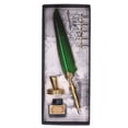 thumbnail image 2 of Feather Pen, Wear Resistance Soft Feather Stainless Nib Smoothly Writing Quill And Ink Set Exquisite Pattern  For School For Office For Home Black,Orange,Green,Purple,Blue, 2 of 8