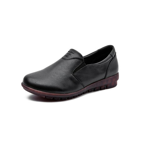 

Woobling Womens Loafers Non-slip Moccasins Slip On Flats Breathable Comfort Shoes Daily Driving Casual Shoe Black 5.5
