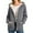 Grey, variant on Hooded Sweatshirt Winter Warm Lined Sherpa Zipper Parka Jacket for Women