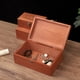 thumbnail image 4 of Caja de almacenamiento de madera con cerradura caja de almacenamiento de escritorio caja de almacenamiento de madera maciza, 4 of 9