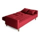 thumbnail image 4 of Sofá Cama De Lino Rojo Makora Modelo Tammy con Portavasos, 4 of 9
