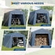 thumbnail image 4 of 6x8 ft gray outdoor almacenamiento shed: portable carport con roll - up ventilated zipper door y windows, 4 of 8