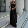 thumbnail image 3 of Women's Sexy Spaghetti Strap Backless Maxi Dress Summer Bodycon Party Formal Long Dress Vacation Dress V Neck Maxi Dress Sexy Maxi Dress Women Casual Summer Casual Dresses for Women Summer Midi Dress, 3 of 5