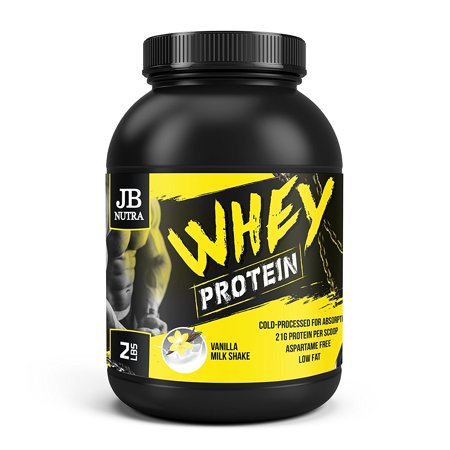 - Whey Protein Powder | 2lb | No Sugar Added | Aspartame, Gluten Free | Vanila Flavor | Non - GMO | Women & Men | Grass Fed | Cold Pressed | No Preservatives | Natural | Pure | Organic | Clean JB NUTRA