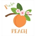 thumbnail image 3 of Ambesonne Peach Duvet Cover Set, Learning P is for Peach Fruit, 2-Calking, Apricot Olive Green, 3 of 7