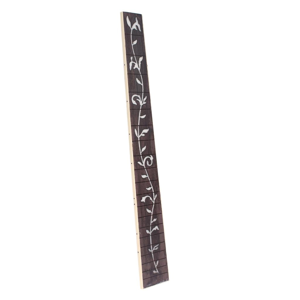 Dualoai Acoustic Folk Guitar Fretboard Rosewood Fingerboard Wooden Inlay Shell Luthier Tool Suitable for DIY Guitar Repair Music Production