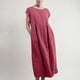 thumbnail image 2 of TopLLC Vestidos de verano para mujer,Vestido largo para mujer,Vestido largo de algodón con cuello redondo, sin mangas, cuello redondo, estilo retro, talla grande,Vestidos de verano para mujer,Wine, 2 of 6
