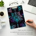 thumbnail image 4 of FMSHPON Neon Boho Floral Clipboard Hardboard Wood Nursing Clip Board and Pull for Standard A4 Letter 13x9 inches, 4 of 7