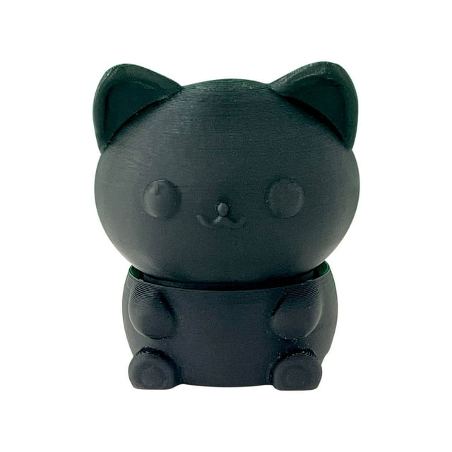 Jouet de Soulagement du Stress Tête de Chat Tournante Noire, Design Rotatif Fidget pour Réduction de l'Anxiété à Main, Dispositif de Relaxation Portable