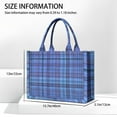 thumbnail image 3 of Large Capacity Tote Bag,Blue Checkerboard Checkered Pattern Handbag Fashion Luxury Tote Bag,15.7"x13"x 5.1" Inches,Laptop Compatible, 3 of 6
