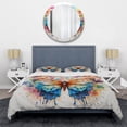thumbnail image 3 of Designart "Colorful Butterfly Wonders II" Insects & Bugs Bedding Covert Set - Animals Orange Modern Bed Set With 2 Shams, 3 of 5