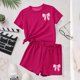 thumbnail image 4 of Vestido de Verano con Mangas Mangas Cortas Y Pantalones Cortos Set de Dos Piezas para Niños Lindo Verano Ocio Cuello Redondo, 4 of 6