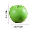 thumbnail image 3 of Green Artificial Apples Fake Fruit Props Realistic Foam Apples for Home Kitchen Decor Wedding Party Table Centerpieces 3.2X3.2X3.1 Inches Green, 3 of 6