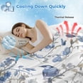 thumbnail image 3 of Blue Floral Birds Cooling Blanket, Lightweight Breathable Summer Throw Blanket with Double Sided Cold Effect, Farmhouse Flowers Pastoral Picnic Beach Blankets Bed Sheet for Hot Sleepers 30"x40", 3 of 8