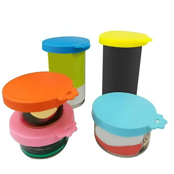ACDANC Pet Food Can Cover, Silicone Cat Dog Food Can Lids to Keep Food Fresh, Fit All Standard Can Sizes Pet Food Lid Cover - Universal Silicone Can Tops