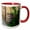 Red/White, variant on 3drose, Italy, Tuscany, Monteriggioni, Vine, Barrel, 11oz Two-tone Yellow Mug