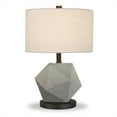thumbnail image 3 of Henn&Hart 19.5" Concrete Stone Geometric Table Lamp in Gunmetal, 3 of 10
