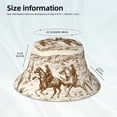 thumbnail image 4 of Vsdgher Western Desert Cowboys1 Print Bucket Hat for Men&Women Bucket Hat Reversible Summer Double-Side-Wear Travel Gardening, Beach, Camping, Hiking, Fishing Cap, 4 of 5