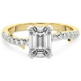 thumbnail image 3 of Emerald Shape 3 Carat IGI Certified Lab Grown Diamond Ring | 14K Yellow Gold | Phoebe Twigs Diamond Ring | FG-VS1-VS2 Quality Friendly Diamonds, 3 of 5