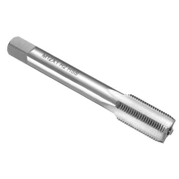 Uxcell Hand Plug Tap M12 x 1 H2 Metric Thread Plug Style Taps Straight Flute Screw Tapping Threading Tool