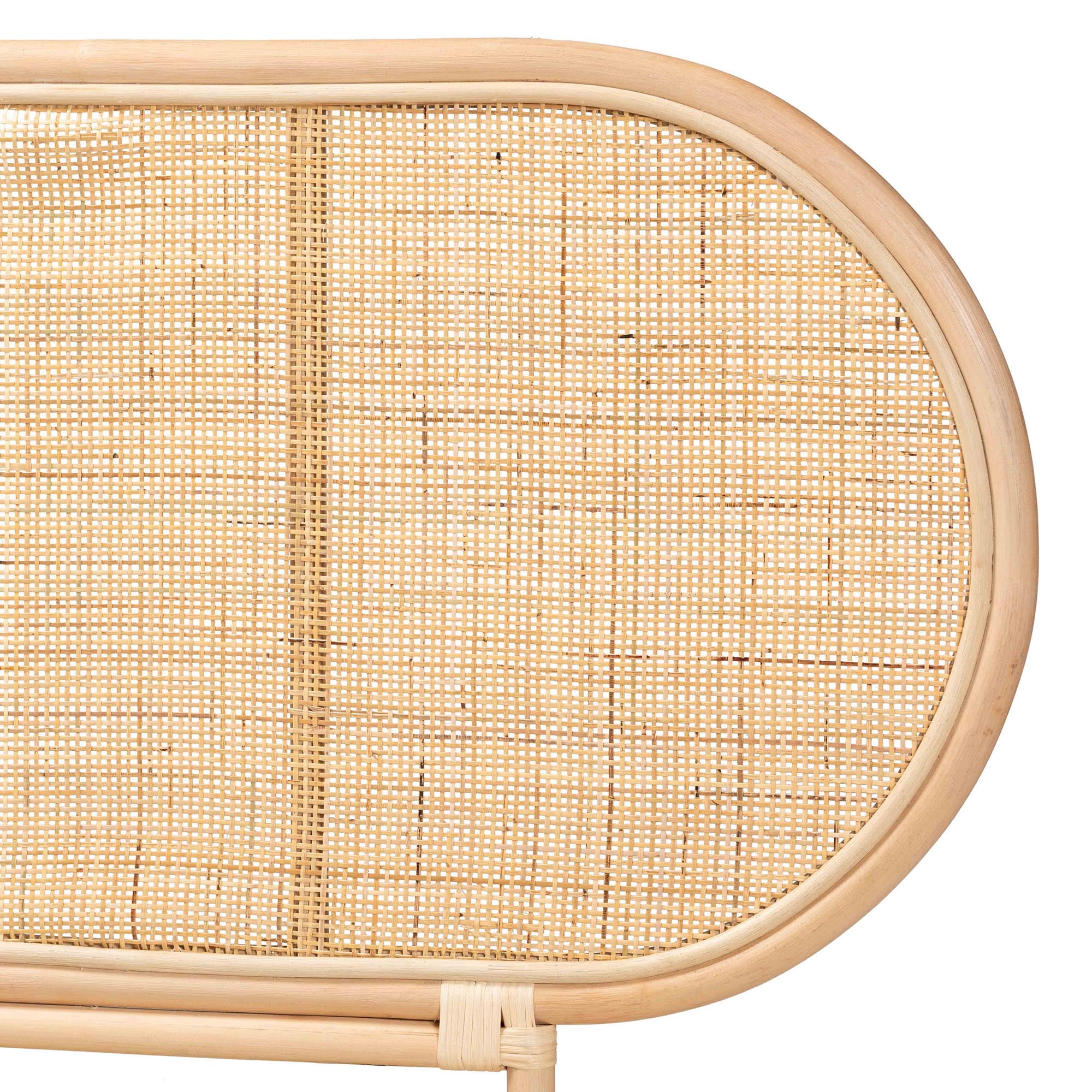 bali & pari Reegan Rattan BOHO Headboard, Queen Size, Natural Brown