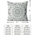 thumbnail image 3 of Boho Vintage Style Mandala Floral Throw Pillow Covers 16x16 Inch - Set of 2 Plush Cotton Soft Home Decor, Bedroom Bed Outdoor Grey Couch Sofa Pillow Covers, 3 of 6