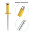 thumbnail image 4 of Ciegos Remaches, 5mm x 16mm Aluminio Abierto Extremo Plano Redonda Cabeza Remache para Unión Metal Placa, Dorado Tono 25uds, 4 of 5