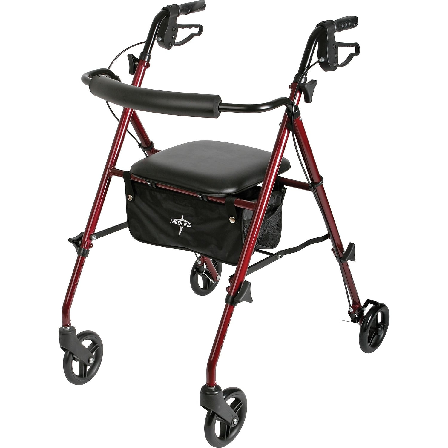 Medline Guardian Freedom Ultralight Rollators Burgundy Each MDS86825SLR