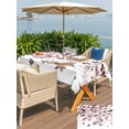 thumbnail image 5 of Outdoor Tablecloths with Umbrella Hole & Zipper, Leaves Tablecloth Rectangle 60x84 Inch, Pink Brown Summer Botanical Waterproof Table Cloth, Patio/Pool/Picnic Table Covers, 5 of 8