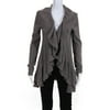 Pre-owned|Ply Cashmere Womens Cashmere Ruffle Detail Long Sleeve Cardigan Beige Size Small