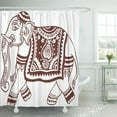 thumbnail image 1 of Cortina de ducha ABPHQTO Diseño de elefante oriental herencia asiática 165x180 cm, 1 of 2