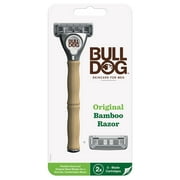 Bulldog Original Bamboo Men's 5-Blade Razor Handle Plus 2 Razor Blade Refills, Steel Razor Blades For A Smooth Close Shave, No Artificial Colors, No Synthetic Fragrances