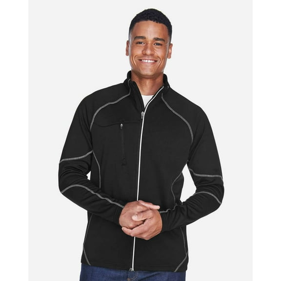 North End 88174 Men's Gravity Performance Fleece Jacket-Black-2XL