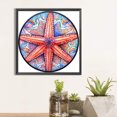 thumbnail image 1 of Cuadros Decorativos Pintura de diamante 5D DIY Kit de estrella de mar de taladro redondo completo Decoración del hogar (E2747) DQrwqpou embutido en tela, 1 of 7