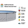 Lake Effect Pools Galleria 15' Round 52" Wall AboveGround Swimming
