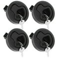thumbnail image 3 of NICEXMAS 4 Pcs Pull Hatch Latch Cabinet Door Latches Boat Lock Boat Door Latch Marine Black 6.1X6.1cm, 3 of 8