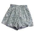 thumbnail image 3 of Sequin Shorts for Women 2026 Summer Elastic High Waist Wide Leg Sparkle Booty Mini Shorts Clubwear Dancewear, 3 of 7